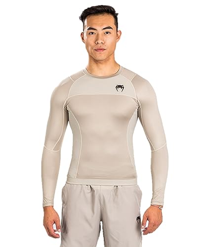 Venum Men's Standard G-Fit Air Long Sleeve Rashguard - Sand