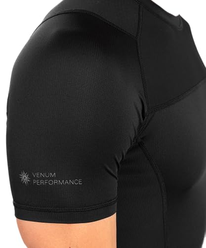 Venum Men's Standard G-Fit Air Short Sleeve Rashguard - Black