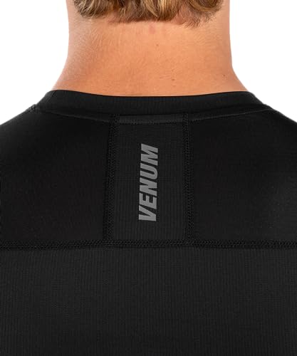 Venum Men's Standard G-Fit Air Short Sleeve Rashguard - Black