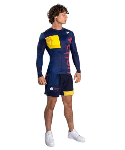 Venum Men's Standard Sport 05 Long Sleeve Rashguard - Blue/Yellow