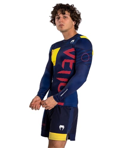 Venum Men's Standard Sport 05 Long Sleeve Rashguard - Blue/Yellow