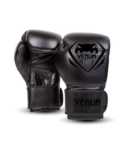 Venum Contender Boxing Gloves - Black/Black, 12 oz