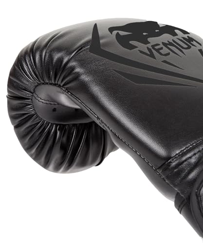 Venum Contender Boxing Gloves - Black/Black, 12 oz