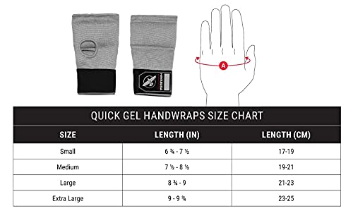 Hayabusa Quick Gel Boxing Hand Wrap Gloves - Black