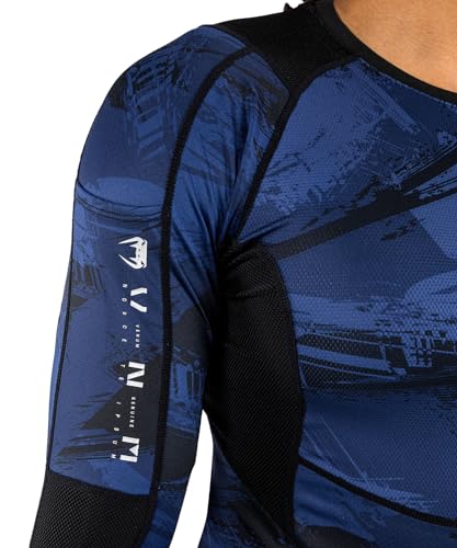 Venum Men's Standard Long Sleeve Rashguard - Navy Blue