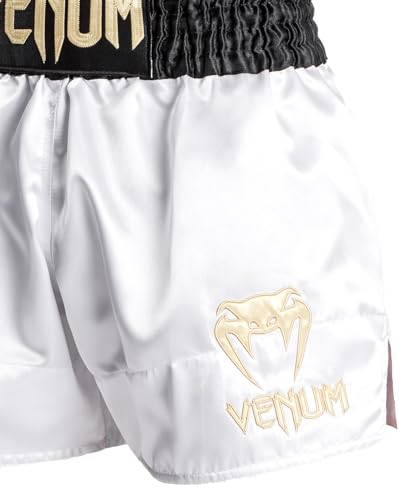 Venum Muay Thai Shorts Classic - White/Black Gold