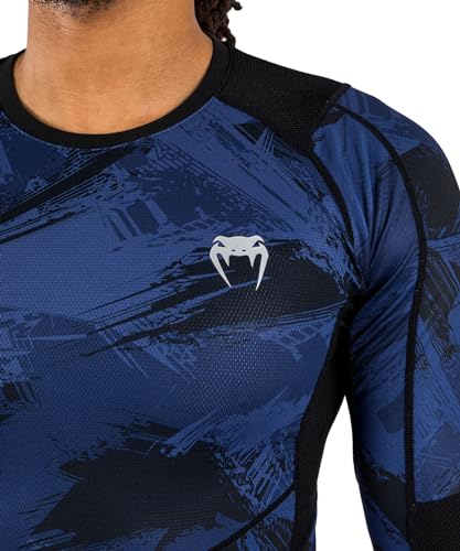 Venum Men's Standard Long Sleeve Rashguard - Navy Blue