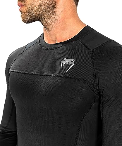 Venum Men's Standard G-Fit Air Long Sleeve Rashguard - Black