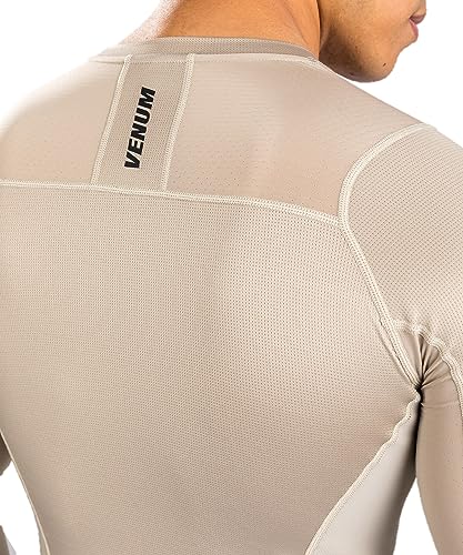 Venum Men's Standard G-Fit Air Long Sleeve Rashguard - Sand