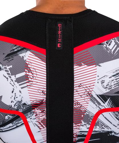 Venum Men's Standard Electron 3.0 Short Sleeve Rashguard - Grey/Red