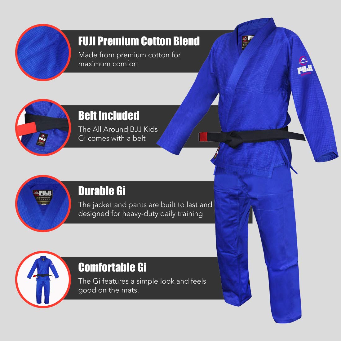 FUJI All Around Brazilian Style Jiu Jitsu Uniform - Blue