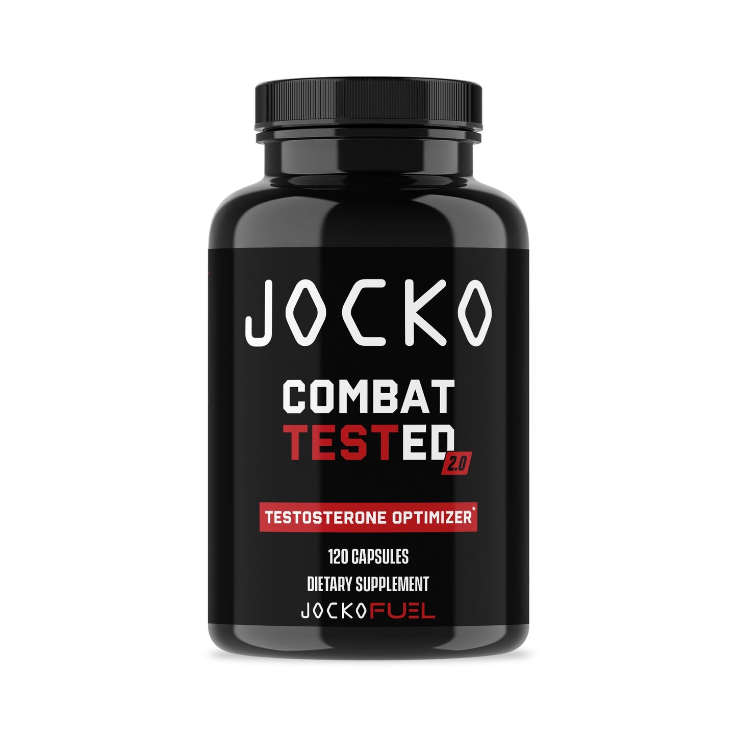 Jocko Fuel Test Booster for Men - Natural Endurance, Stamina, & Strength Booster - Muscle Builder for Men & Nitric Oxide Booster with Ginger Root, Shilijat, & Tongkat Ali, 120ct (30 Servings)