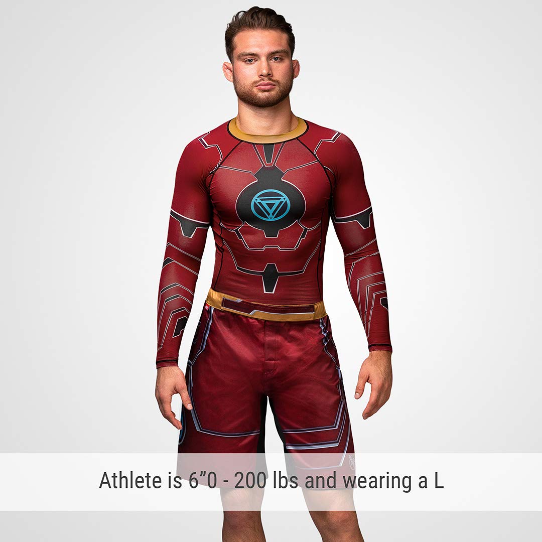 Hayabusa Mens Marvel Hero Long Sleeve Rash Guard - Iron Man