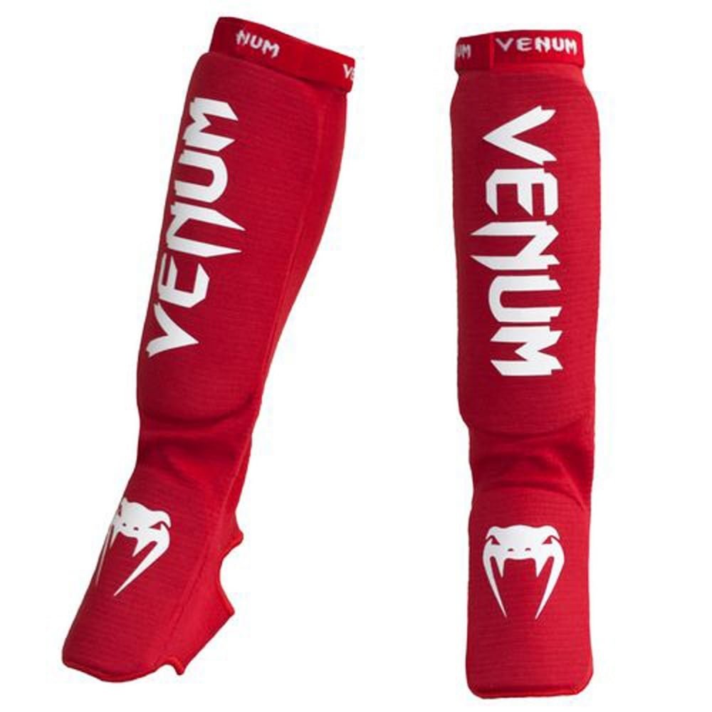 Venum Kontact Shin Guards - Red