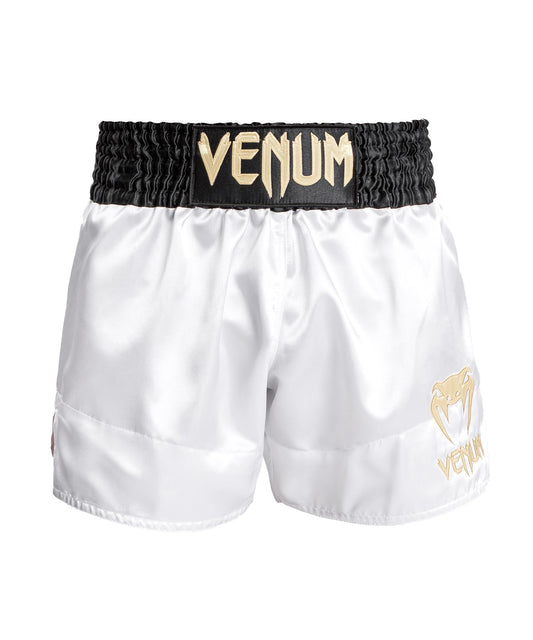 Venum Muay Thai Shorts Classic - White/Black Gold