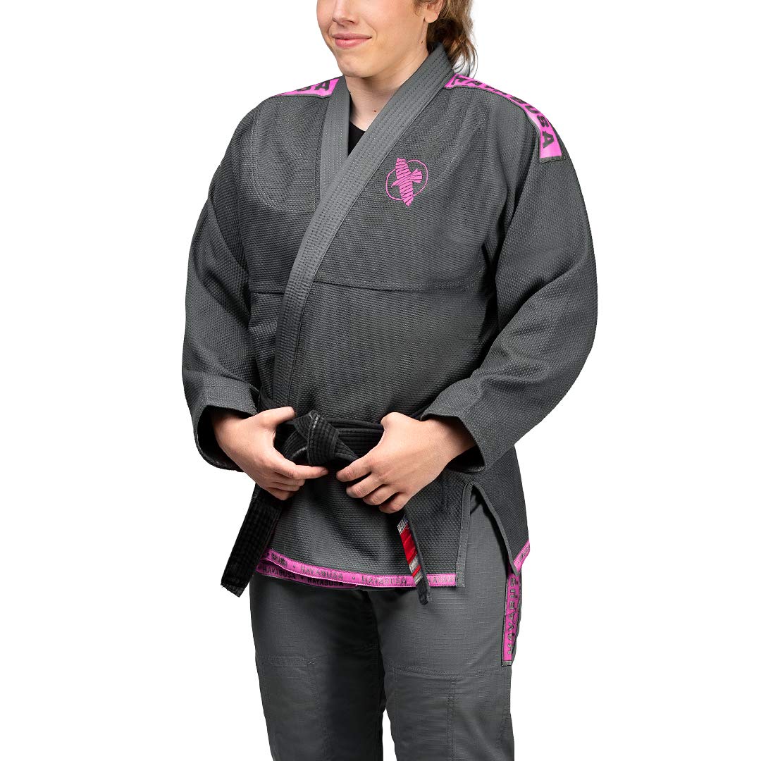 Hayabusa Lightweight Jiu Jitsu Gi - Grey/Pink