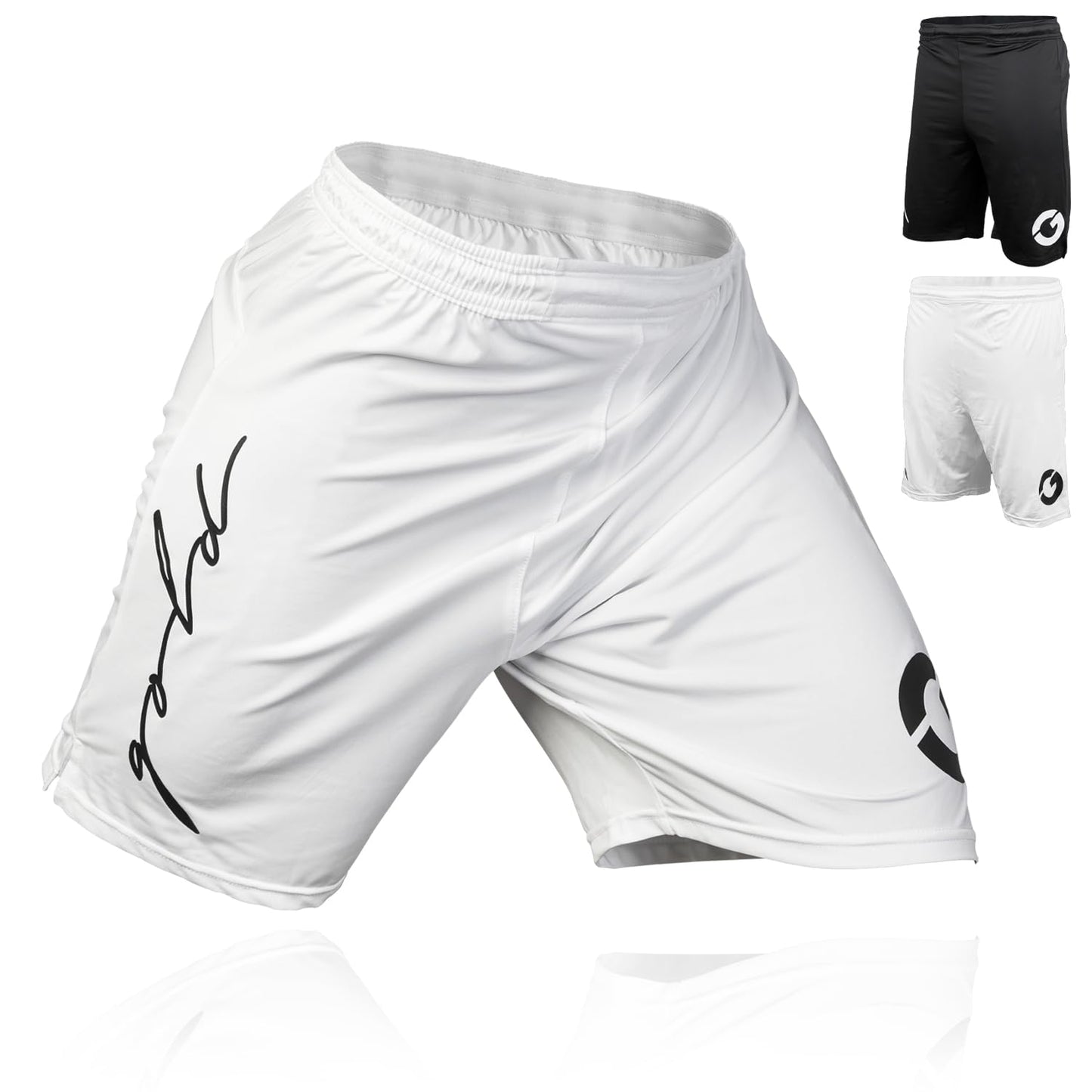 Gold BJJ Jiu Jitsu Shorts - White