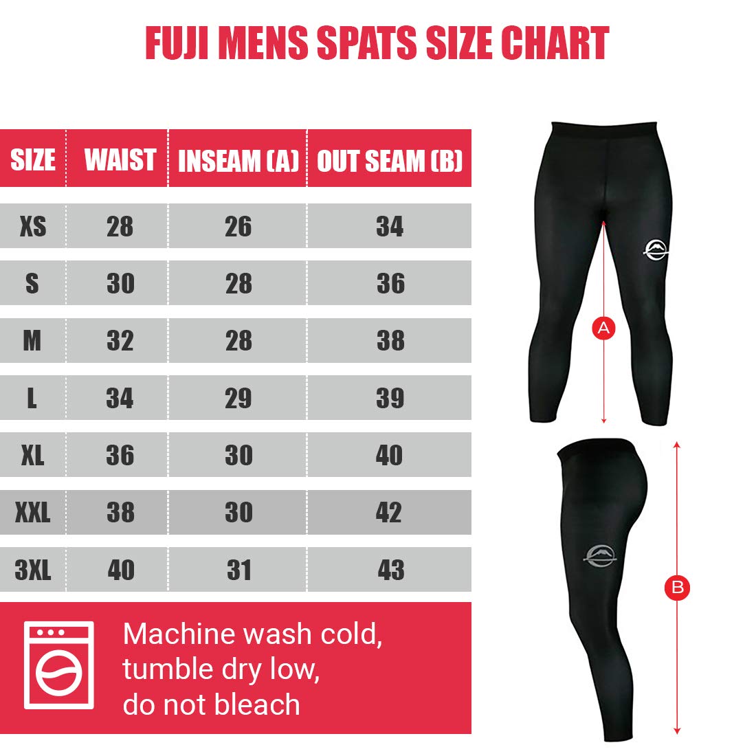 FUJI Unisex Adult Jiu-Jitsu Compression Pants - Black