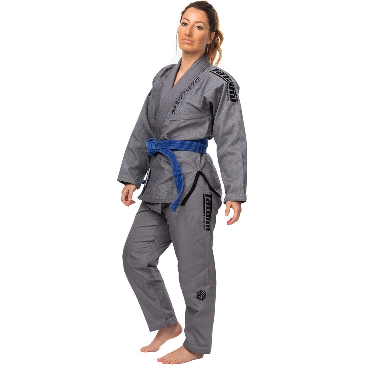 Tatami Fightwear Women's Estilo Black Label BJJ Gi - Black/Gray