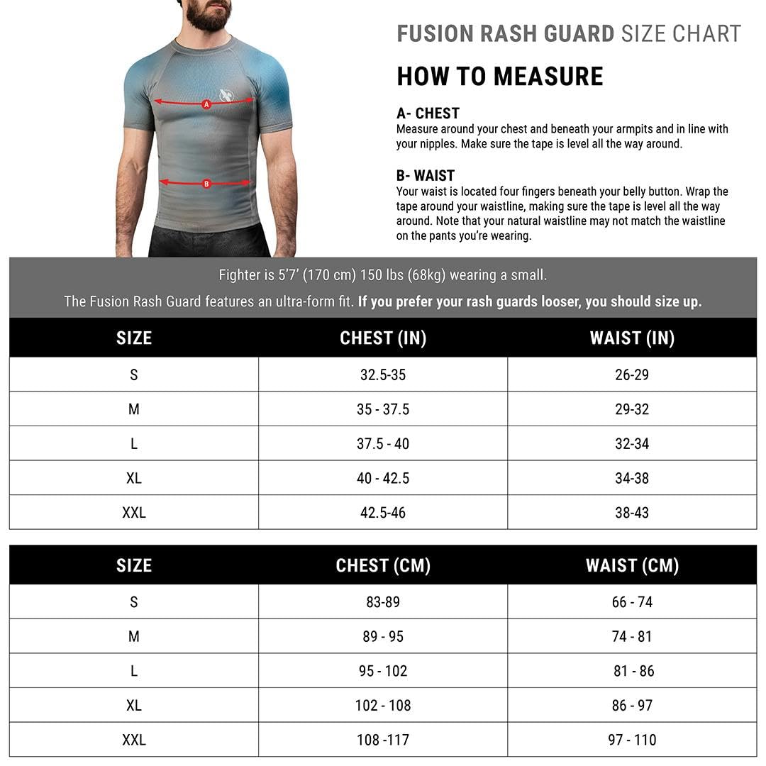 Hayabusa Fusion Short Sleeve Rash Guard - Grey/Aqua