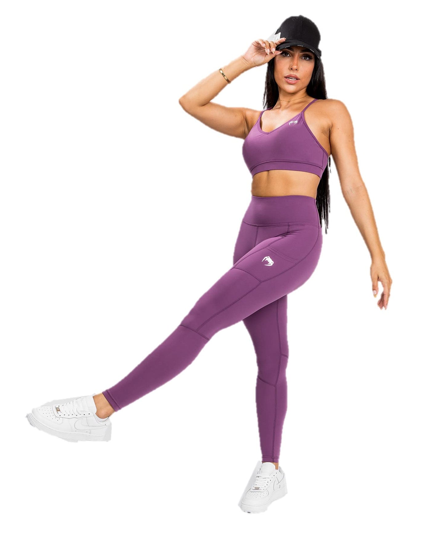 Venum Women's Standard Essential Performance Leggings - Dusky Orchid/Brushed Silver