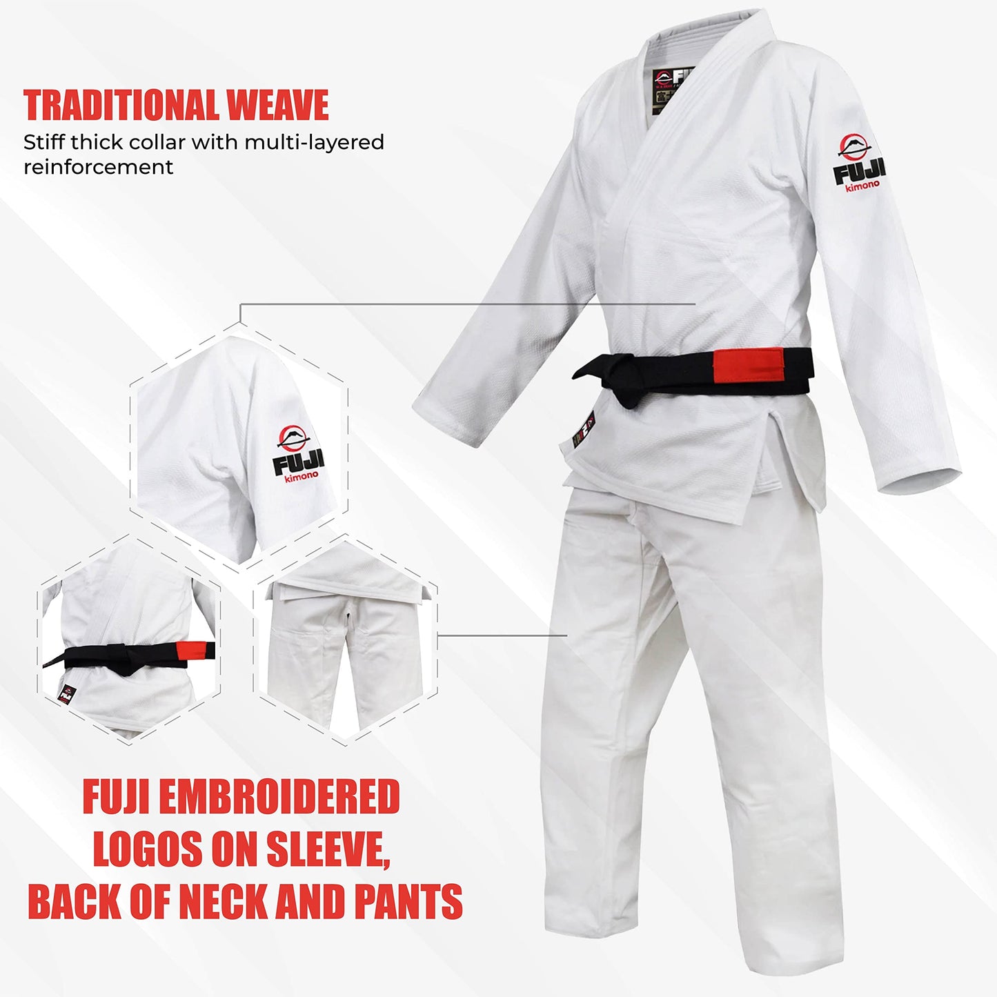 FUJI All Around Brazilian Style Jiu Jitsu Uniform - White