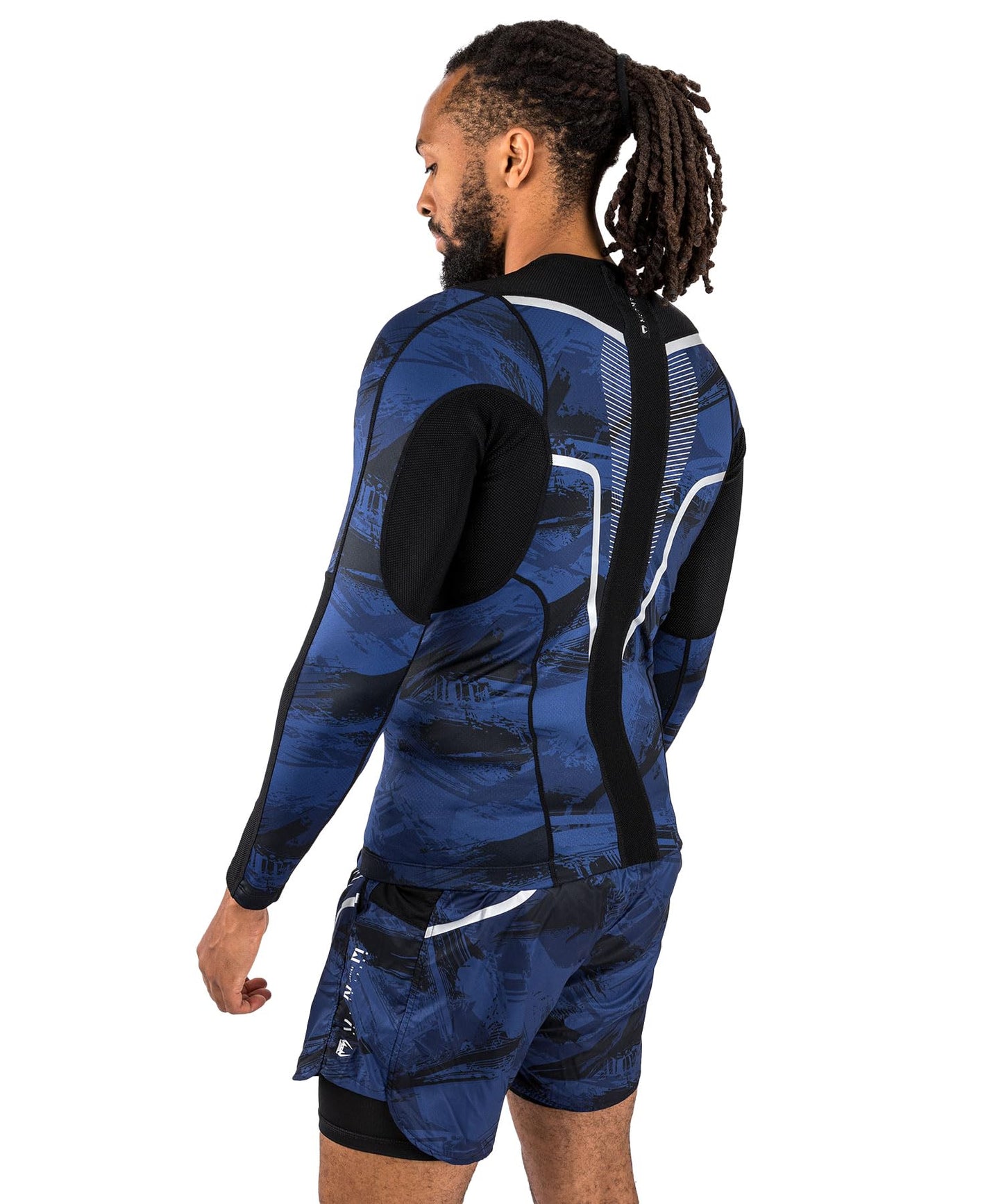 Venum Men's Standard Long Sleeve Rashguard - Navy Blue