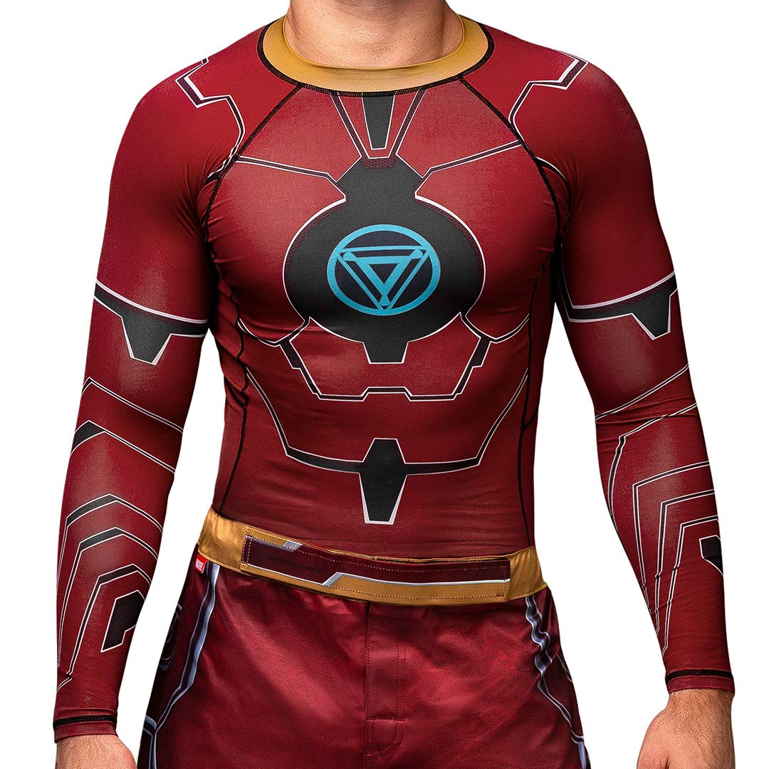 Hayabusa Mens Marvel Hero Long Sleeve Rash Guard - Iron Man