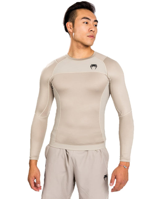 Venum Men's Standard G-Fit Air Long Sleeve Rashguard - Sand