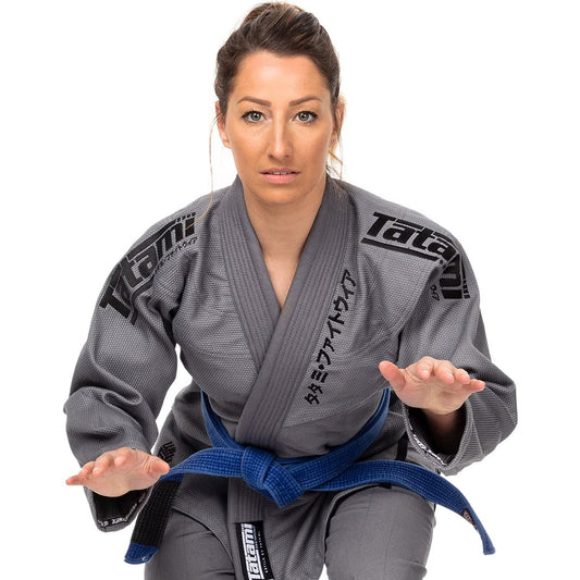 Tatami Fightwear Women's Estilo Black Label BJJ Gi - Black/Gray