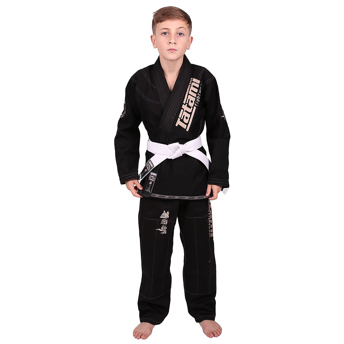 Tatami Fightwear Meerkatsu Kids Animal Jiu Jitsu Gi and Free White Belt - Black