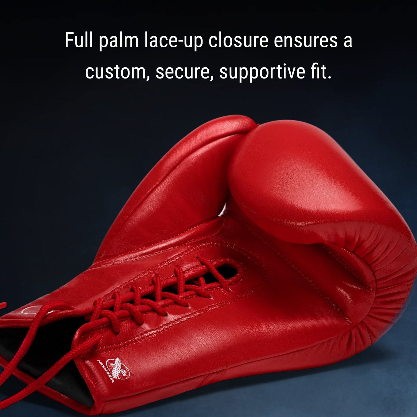 Hayabusa Pro Leather Lace-Up Boxing Gloves for Men and Women - Red