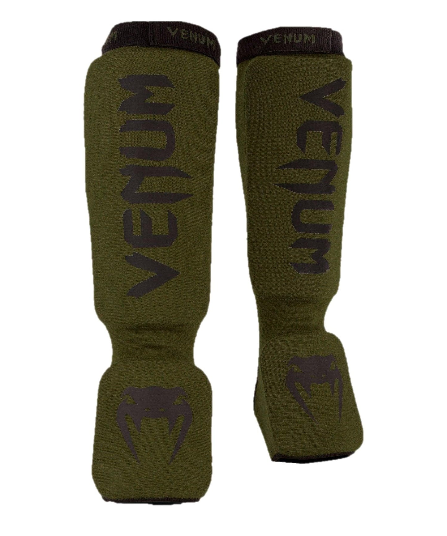 Venum Kontact Shin Guards - Khaki/Black