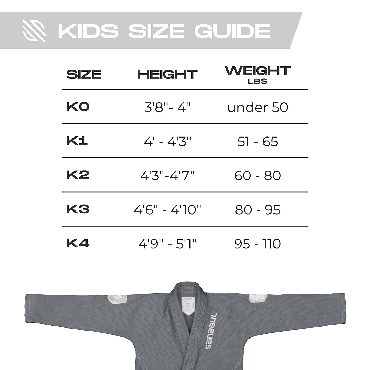 Sanabul Future Legends BJJ Gi for Kids | Youth BJJ White Belt Included - Silver/White