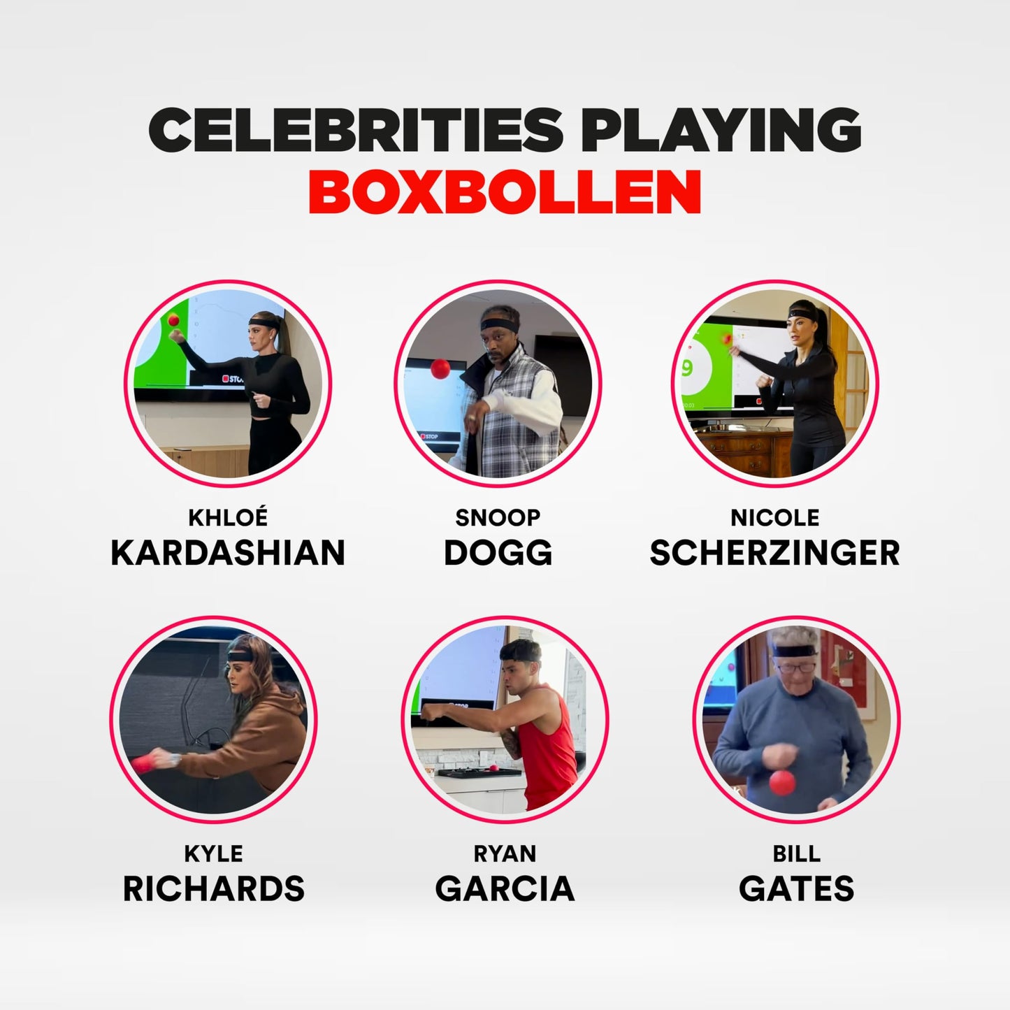 Boxbollen Original with App, Used by Celebrities - MMA Gear Boxing Ball - Red