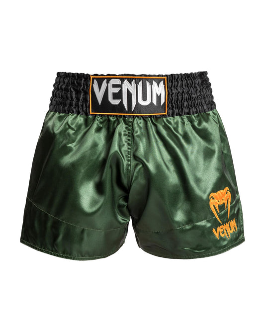 Venum Muay Thai Shorts Classic - Green/Black/Gold