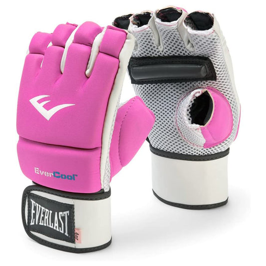 Everlast Evercool MMA Kickboxing Gloves with Mesh Palm and Knuckle Padding - Pink