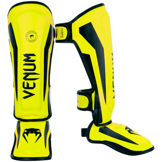 Venum Kids Elite Shinguards - Neo Yellow