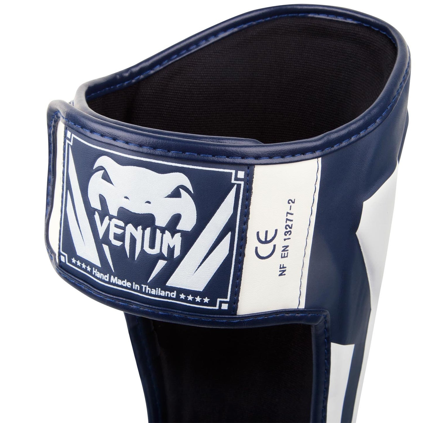 Venum Elite Standup Shin Guards - White/Navy Blue