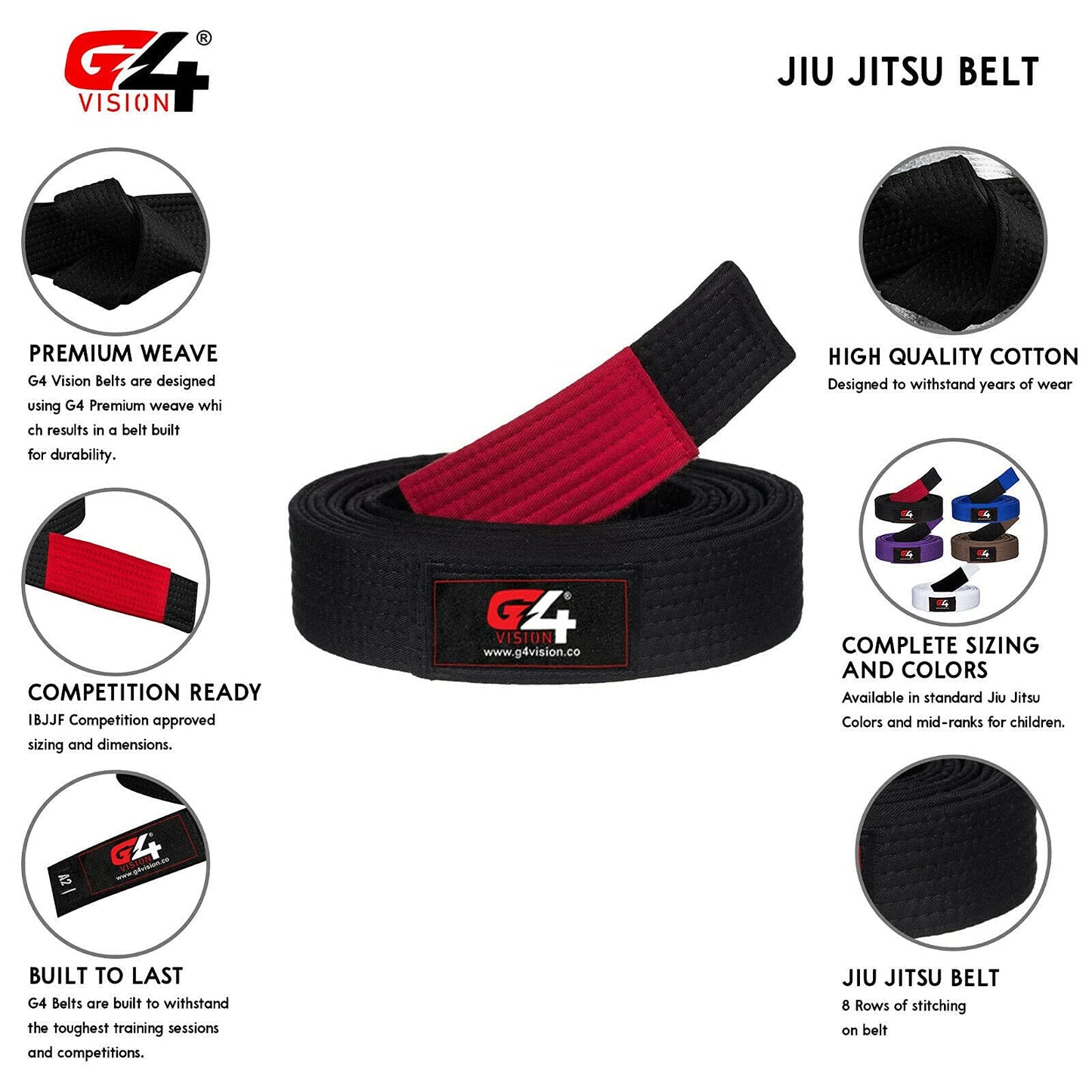 G4 VISION BJJ Belts