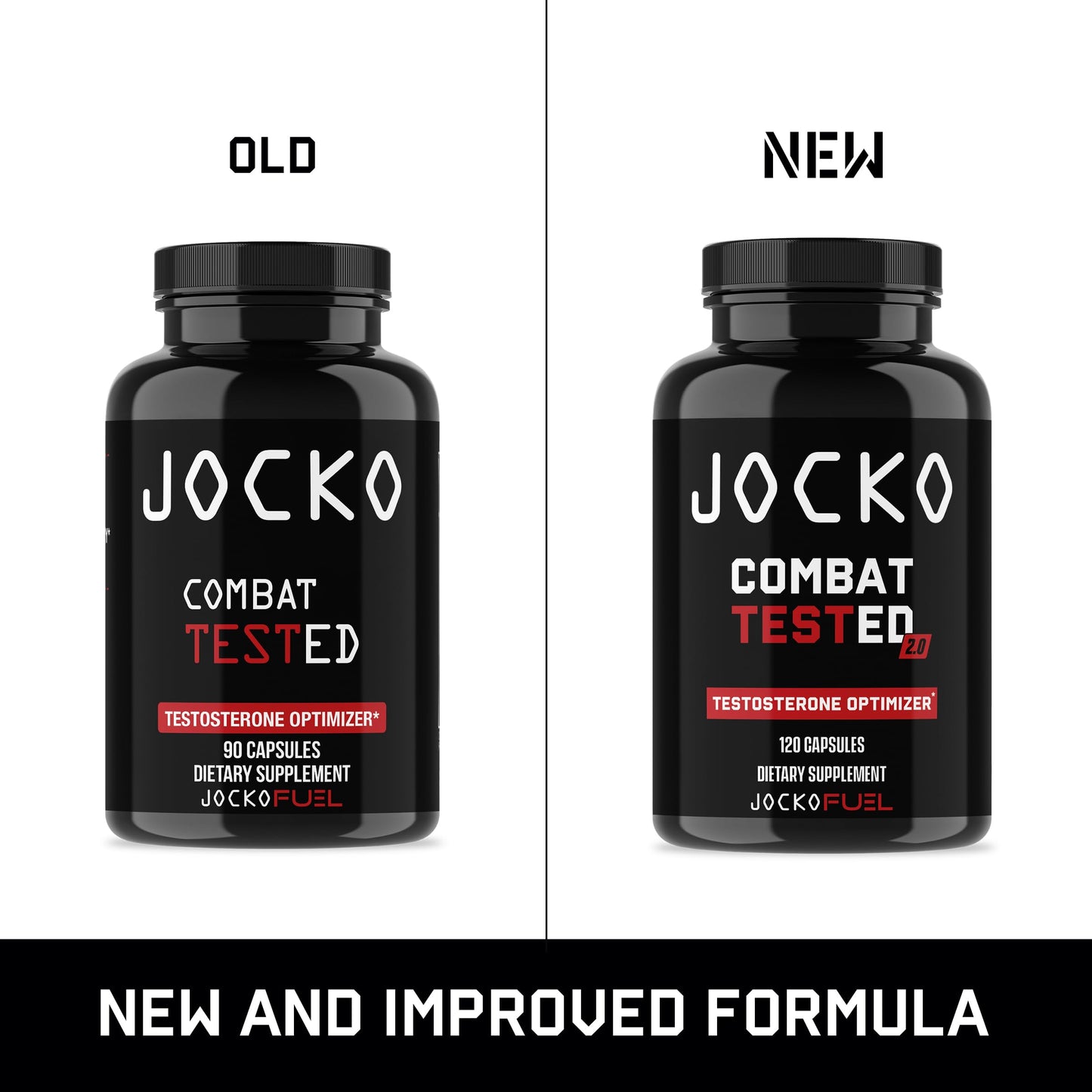 Jocko Fuel Test Booster for Men - Natural Endurance, Stamina, & Strength Booster - Muscle Builder for Men & Nitric Oxide Booster with Ginger Root, Shilijat, & Tongkat Ali, 120ct (30 Servings)