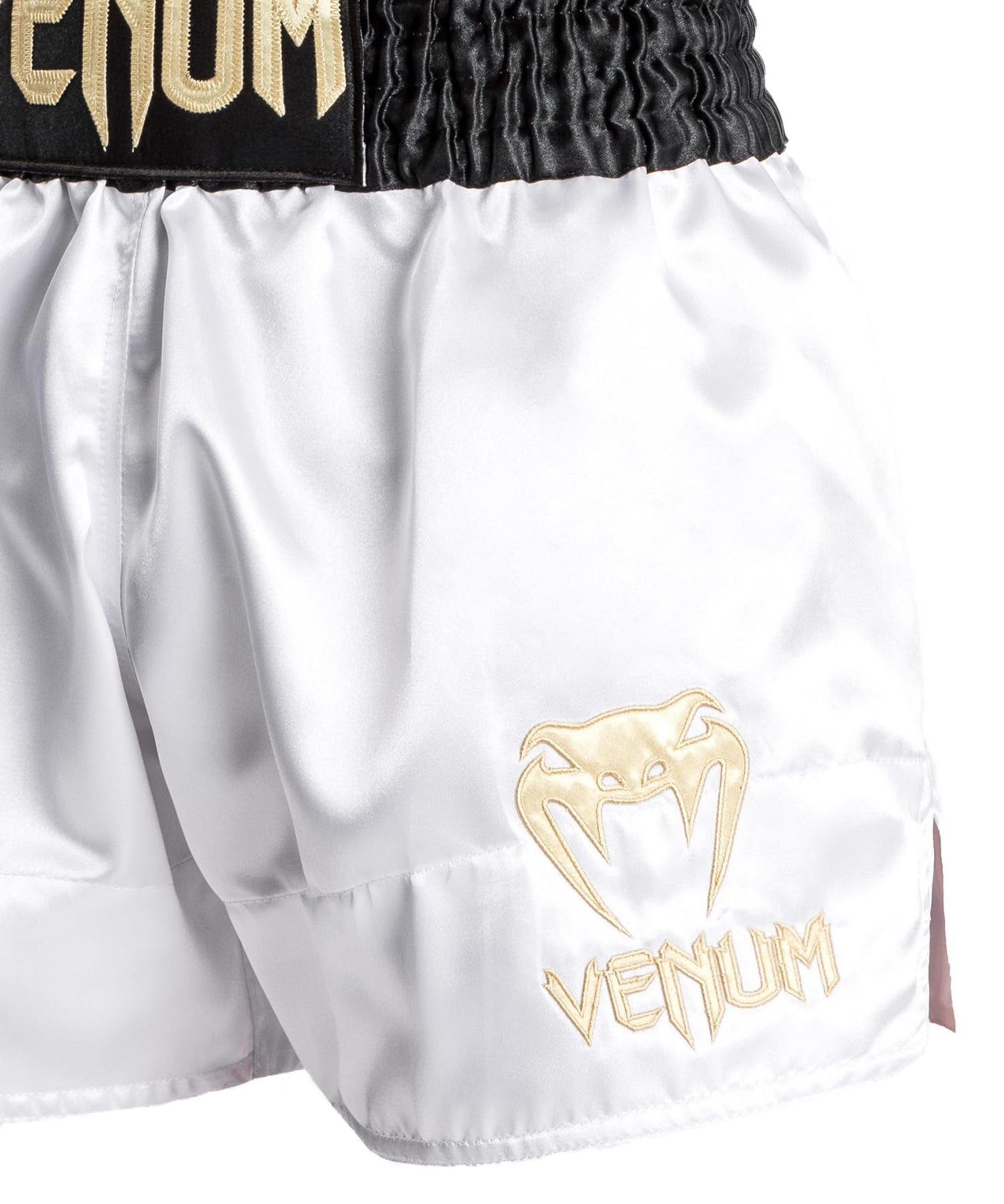 Venum Muay Thai Shorts Classic - White/Black Gold