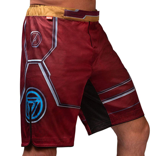 Hayabusa Mens Marvel Hero Elite BJJ Fight Shorts - Iron Man