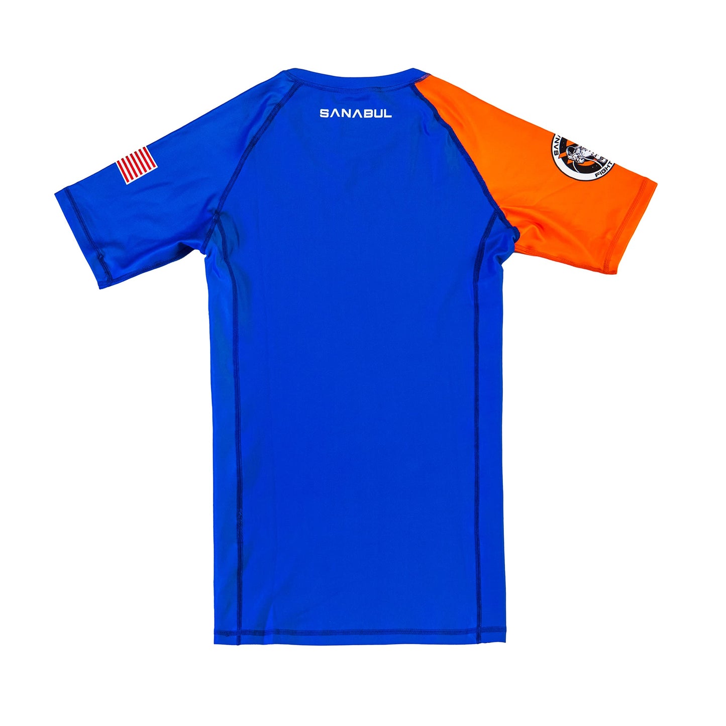 Sanabul NASA Short Sleeve Compression Rash Guard - Blue/Orange