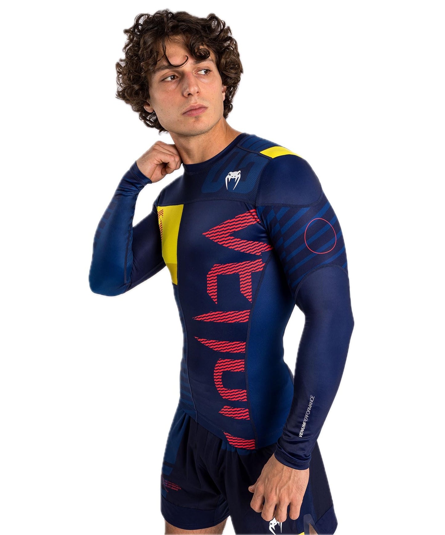 Venum Men's Standard Sport 05 Long Sleeve Rashguard - Blue/Yellow