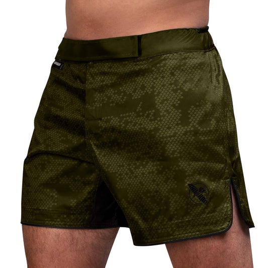 Hayabusa Hexagon Mid Thigh Fight Shorts - Green