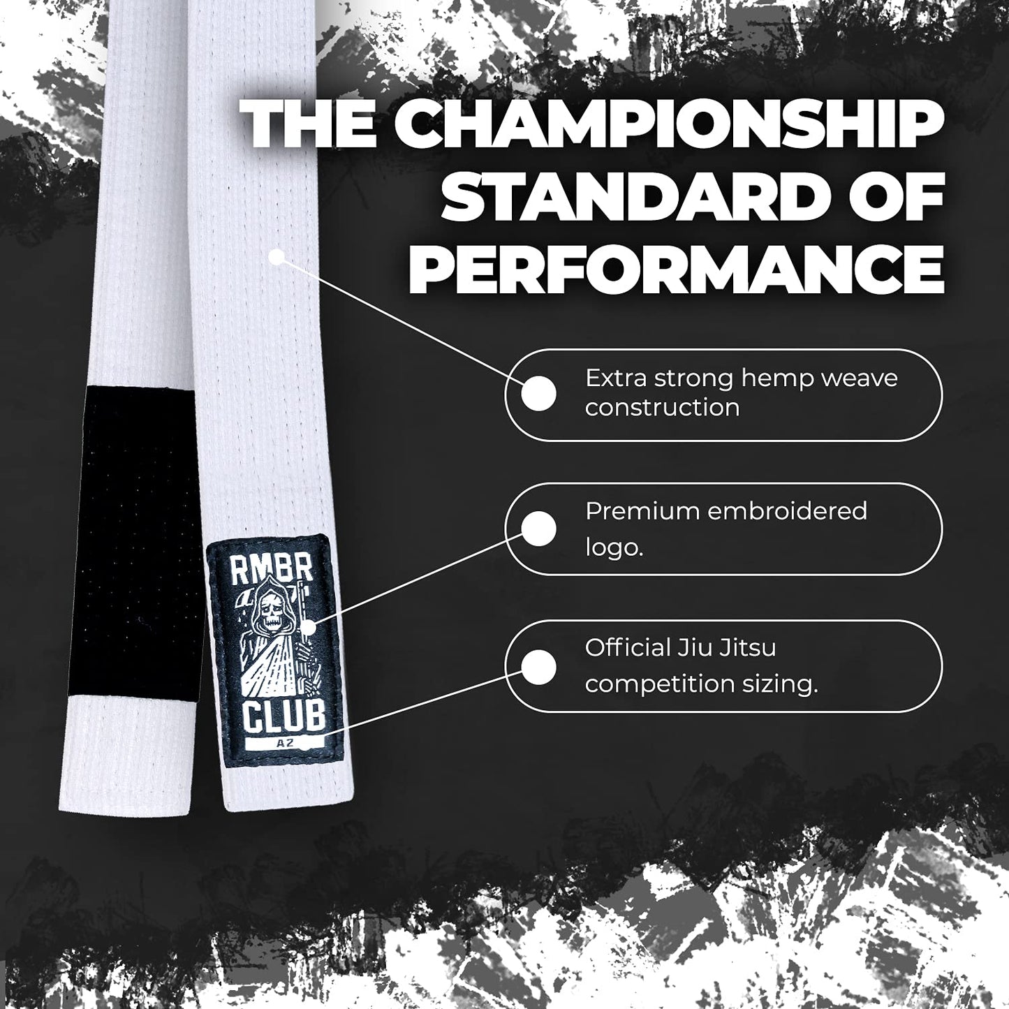 RMBR Club 100% Hemp Jiu Jitsu Gi Belts