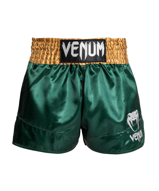 Venum Muay Thai Shorts Classic - Green/Gold/White