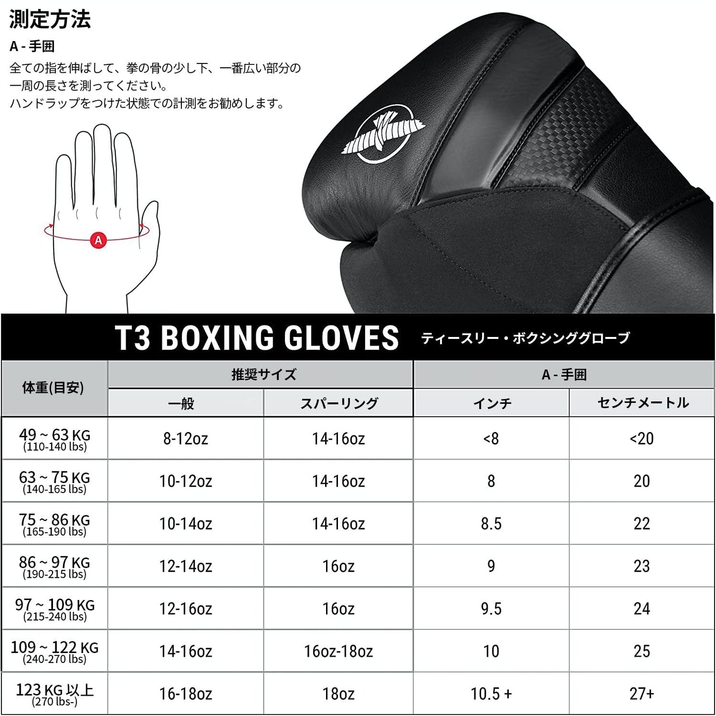 Hayabusa T3 Boxing Gloves - Black, 16 oz