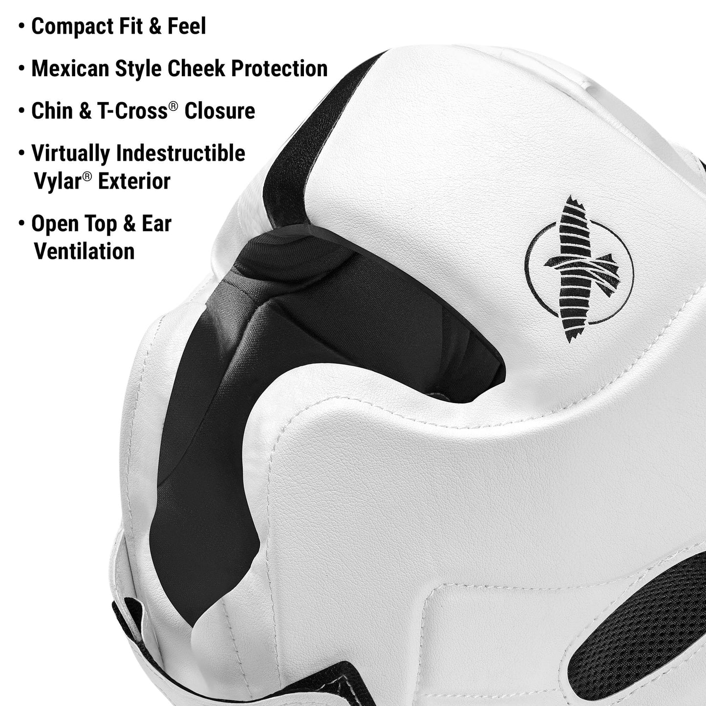 Hayabusa T3 Boxing Headgear Adjustable - White